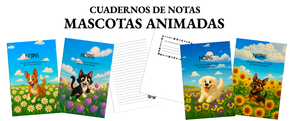 Cuadernos de notas - Mascotas animadas - Kate Galtor