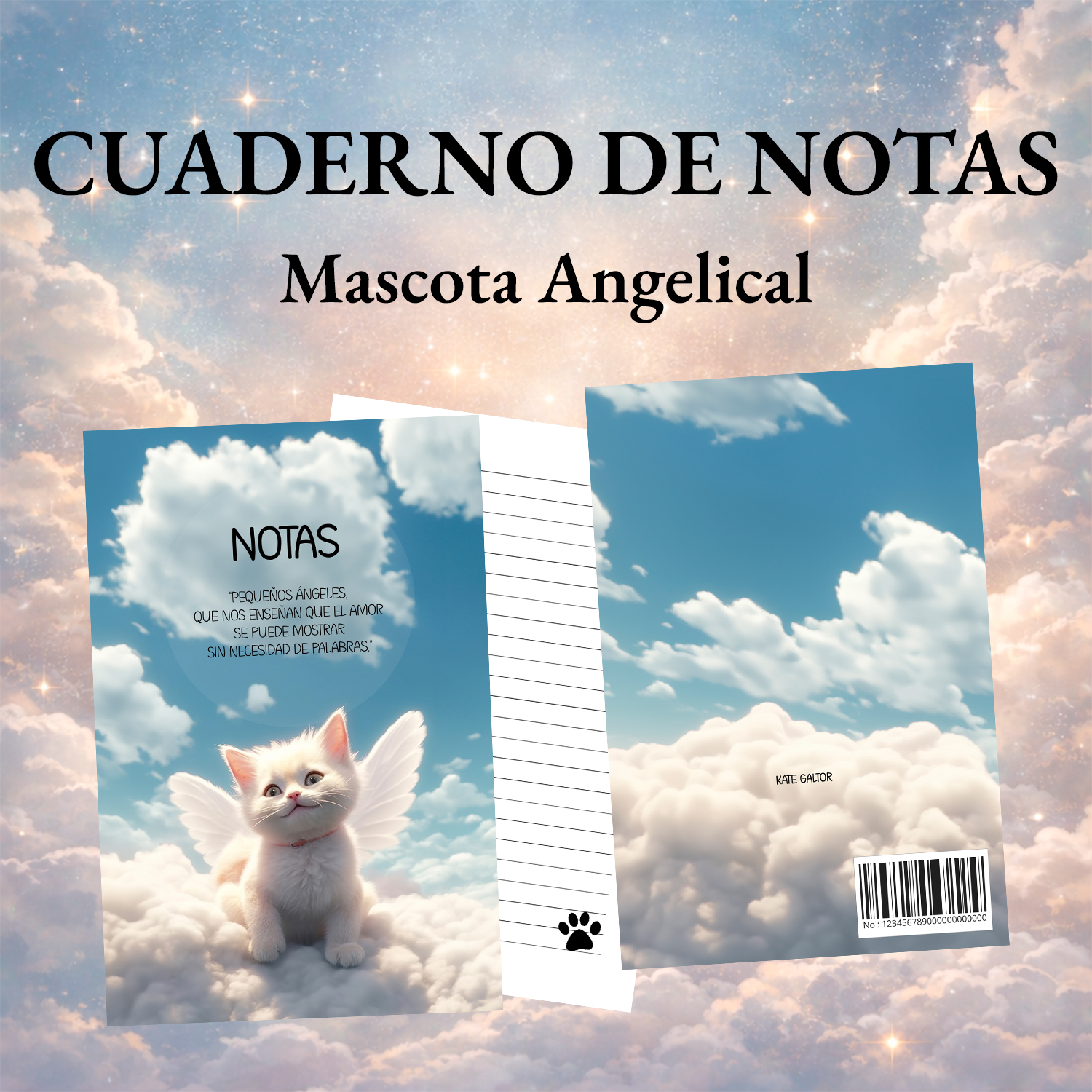 Cuaderno de notas - Gatito blanco