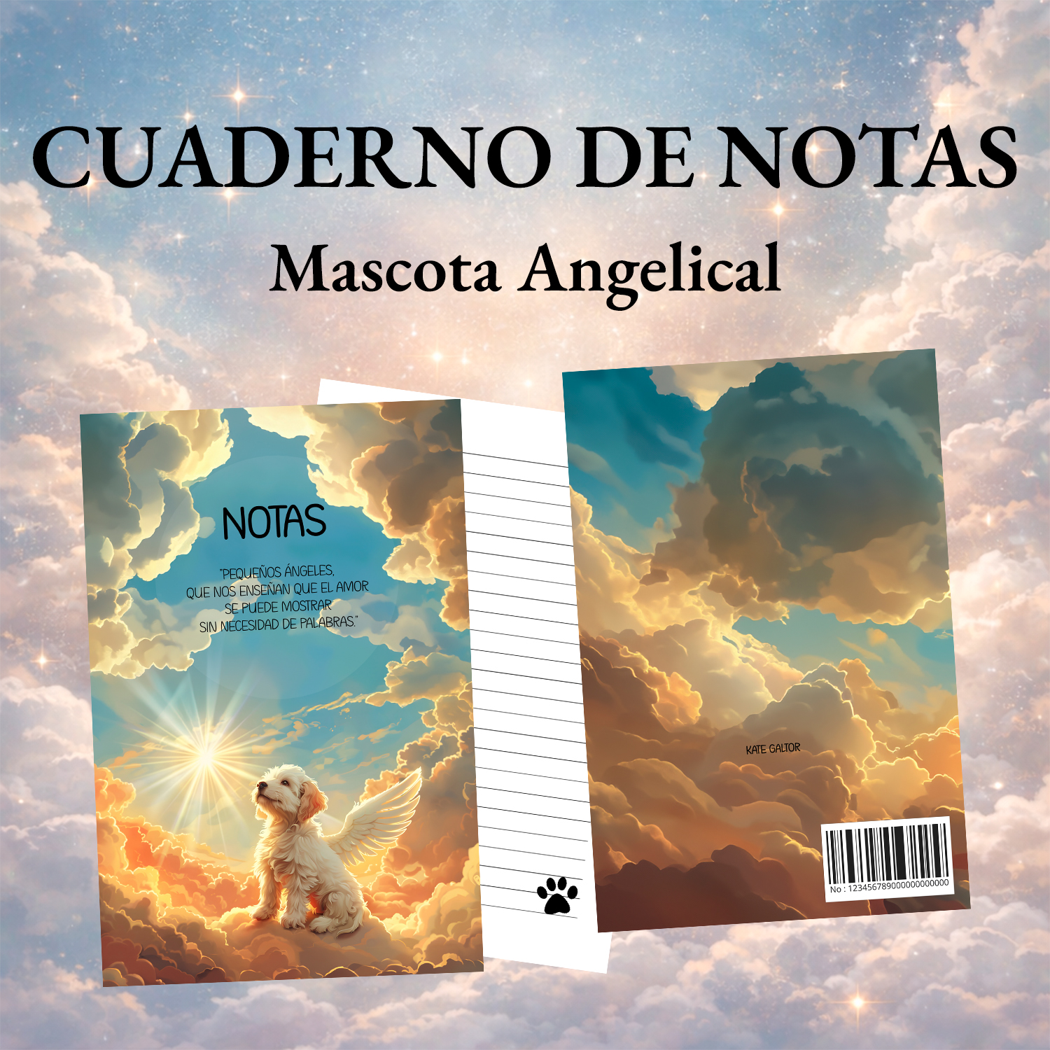 Cuaderno de notas - Perrito blanco