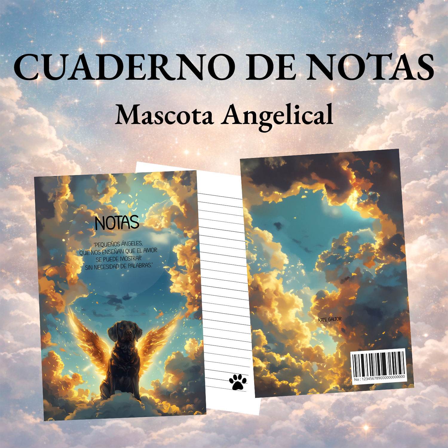 Cuaderno de notas - Perrito negro