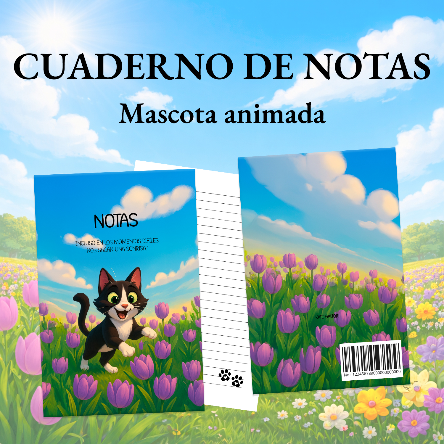 Cuaderno de notas - Gata esmoquin