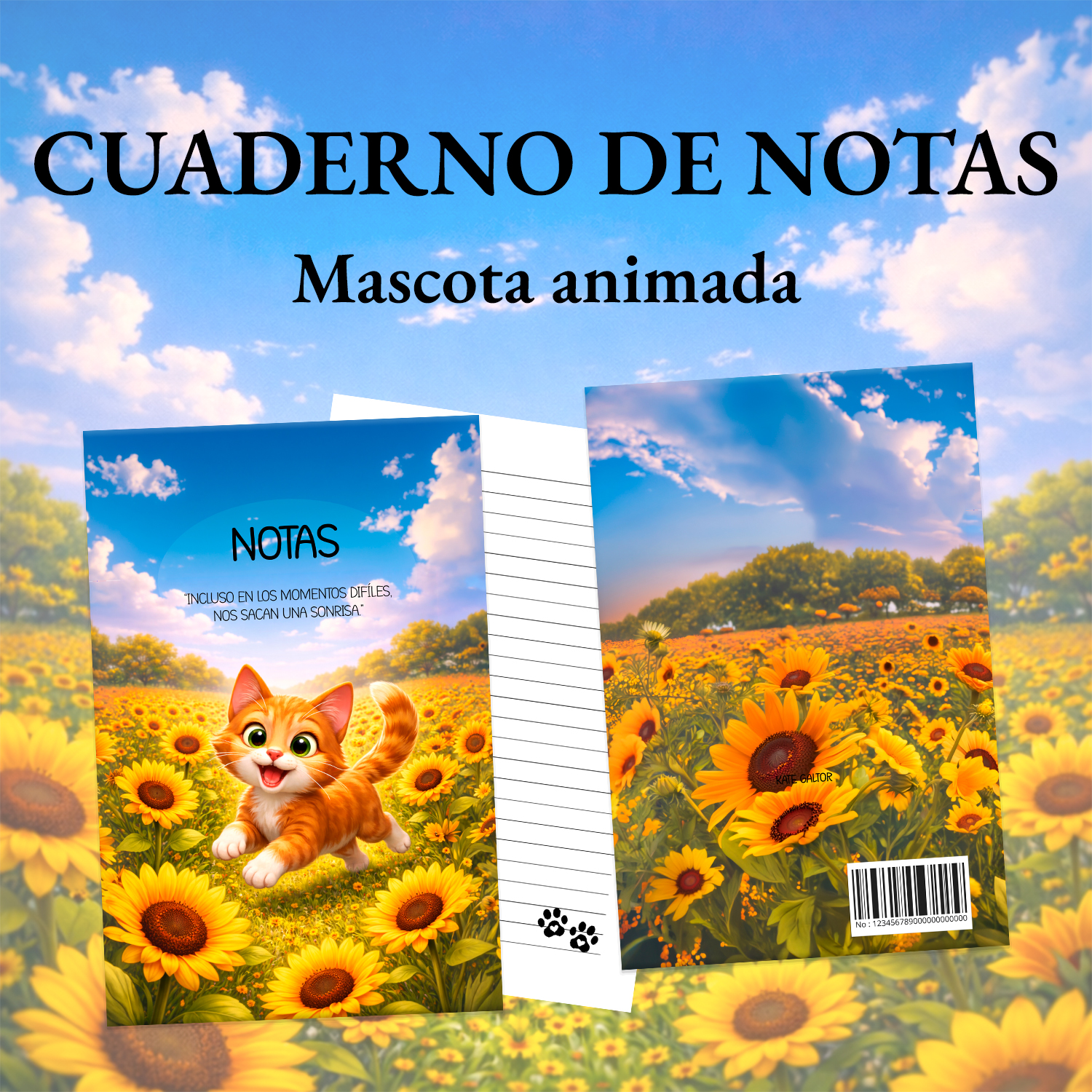 Cuaderno de notas - Gatito atigrado